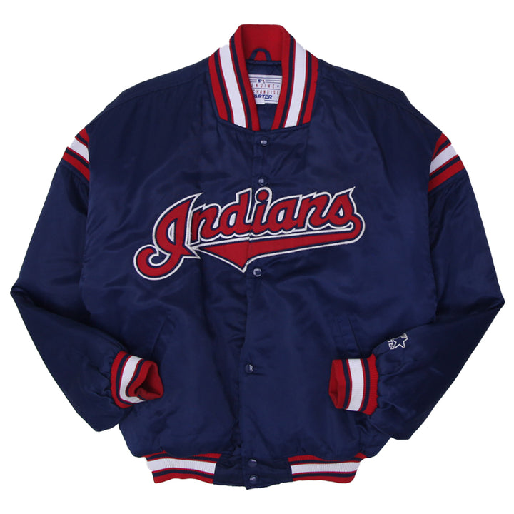 Vintage Cleveland Indians Starter Jacket Satin Bomber Men