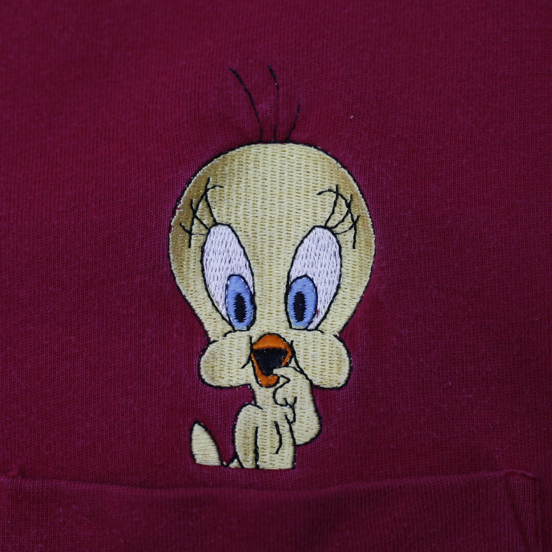Vintage 1995 Looney Tunes Embroidered Graphic T-Shirt Size L | Migration_T-Shirts - Alternate View | Fashion Rerun