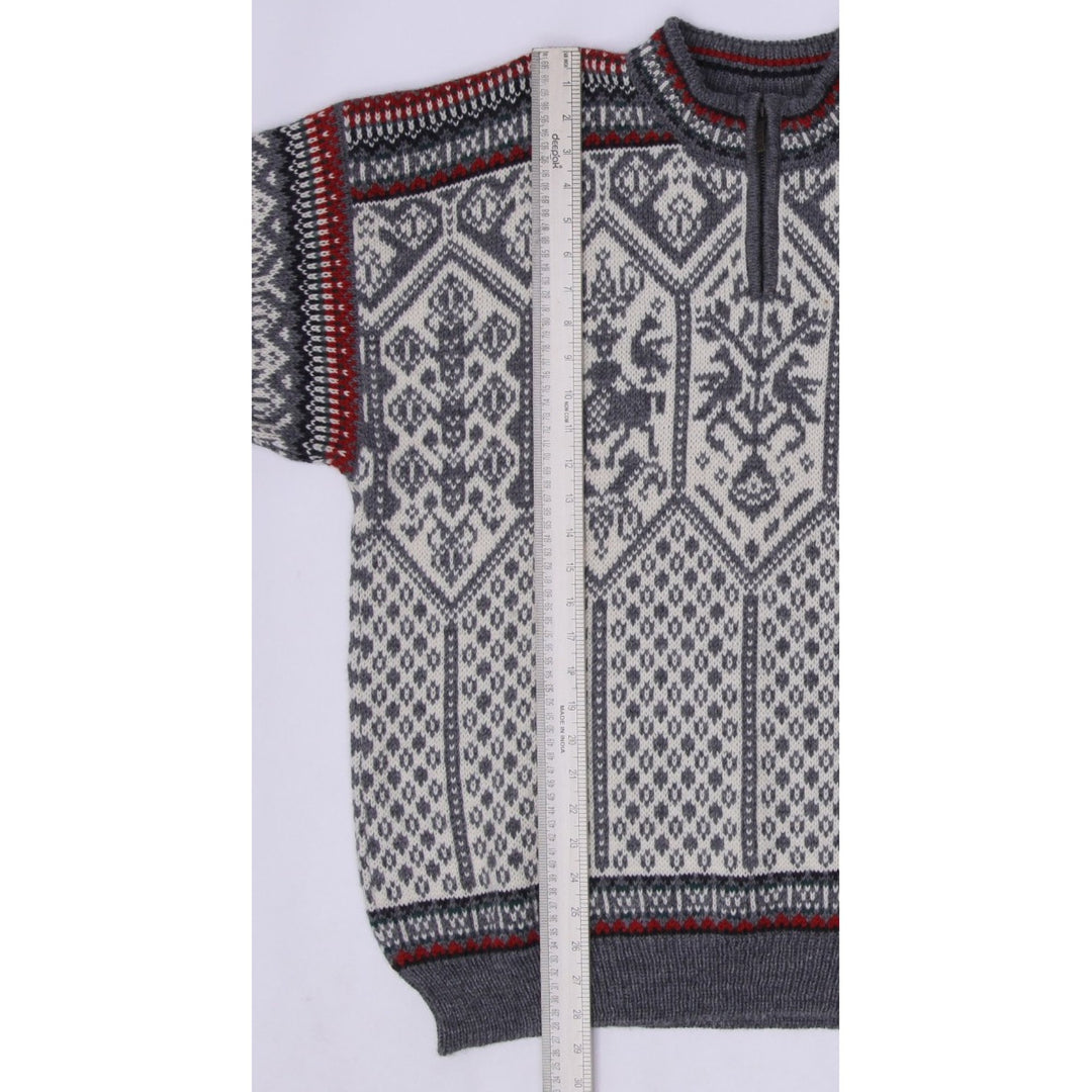 Vintage 1994 Dale of Norway Lillehammer Gray Wool Sweater
