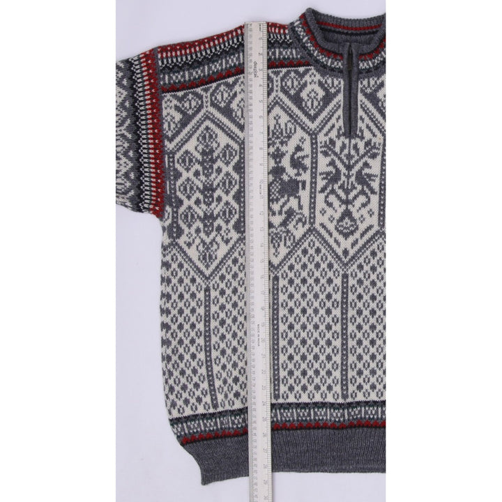 Vintage 1994 Dale of Norway Lillehammer Gray Wool Sweater
