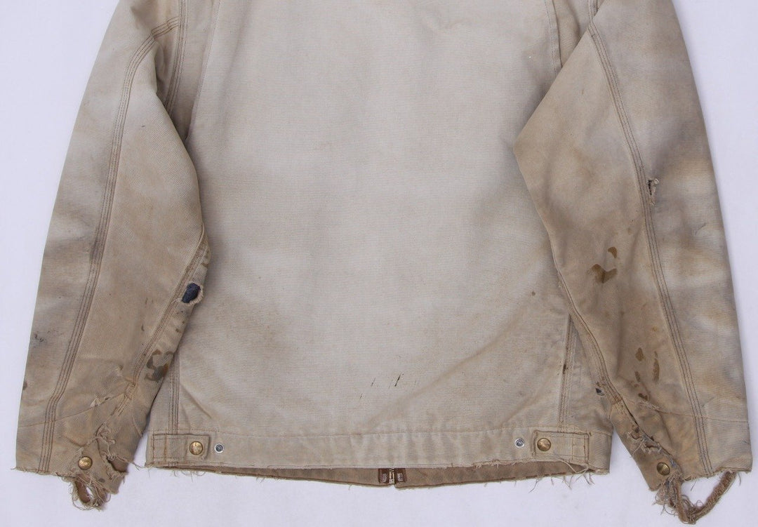 Vintage 90s Carhartt 6BLJ Detroit Flannel Lined Workwear Distressed Jacket Tall | Migration_Jackets - View 6 | Fashion Rerun