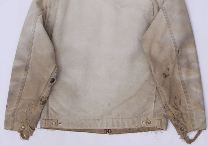 Vintage 90s Carhartt 6BLJ Detroit Flannel Lined Workwear Distressed Jacket Tall | Migration_Jackets - View 6 | Fashion Rerun