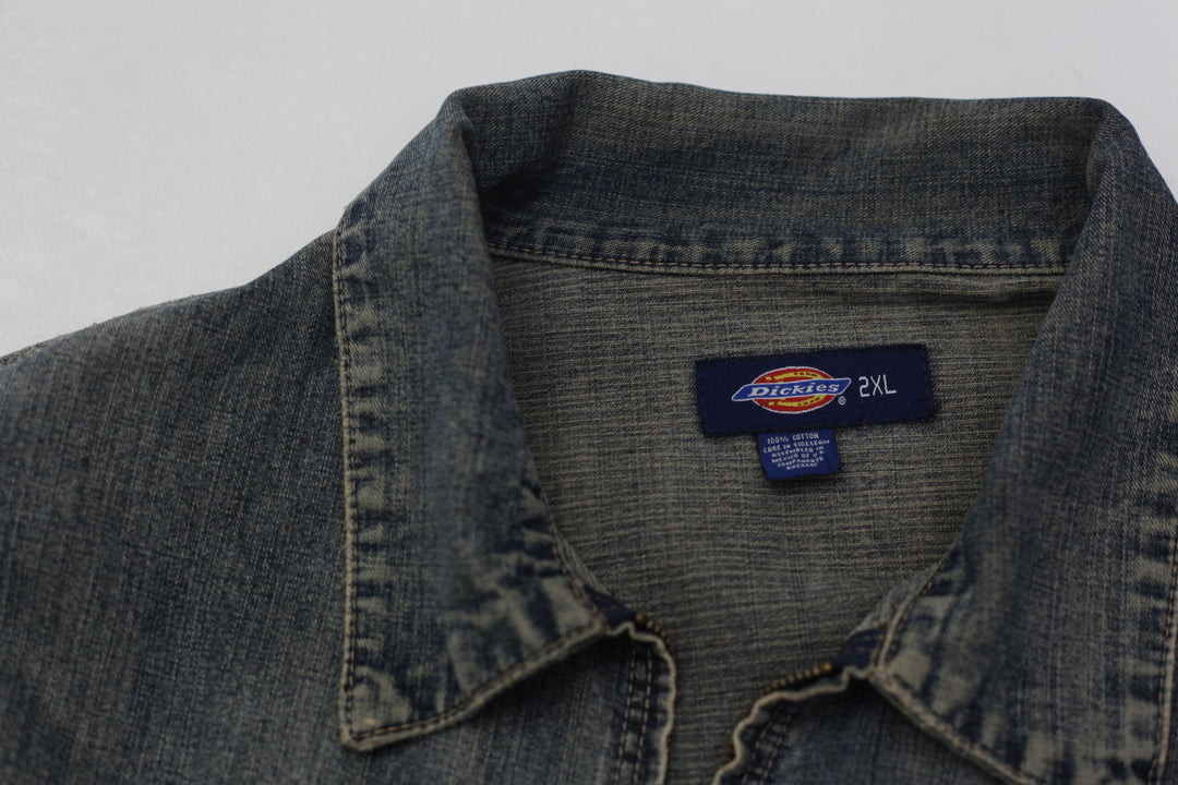 Mens Dickies Blue Jean Canvas Workwear Chore Jacket