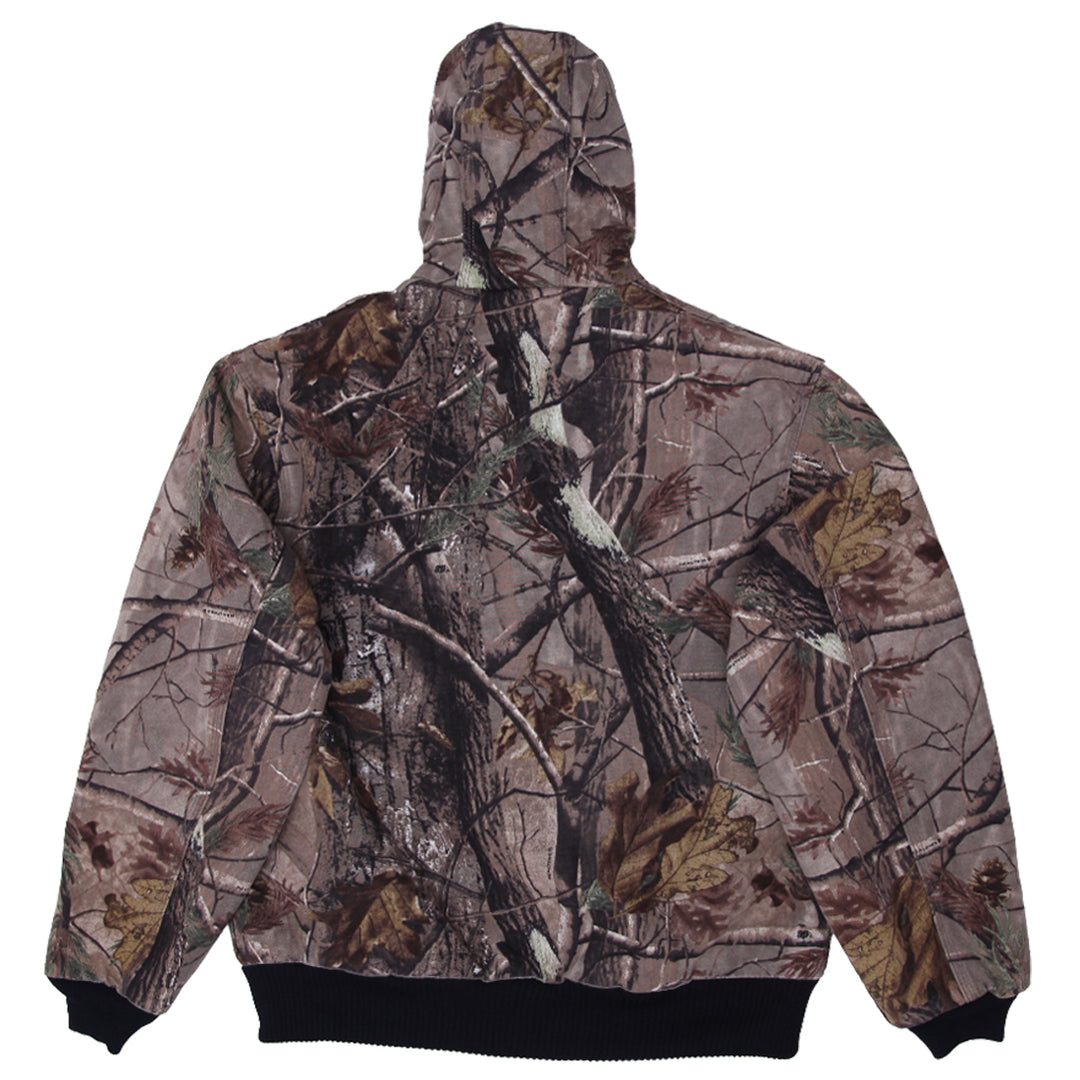 Mens Carhartt J221 CAP Realtree Forest Camo Quilted Lined Hooded Jacke