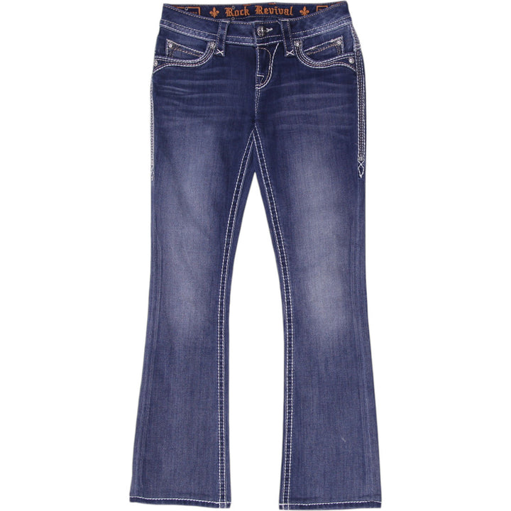 Ladies Rock Revival Johanna  Denim Embroidered Bootcut Jeans Washed Size 26 | Migration_Jeans | Fashion Rerun