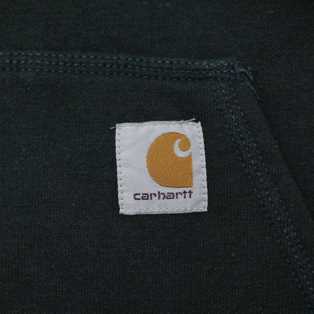 Mens Carhartt K 122 365 Original Fit Full Zip Cotton Blend Hoodie Green Size S