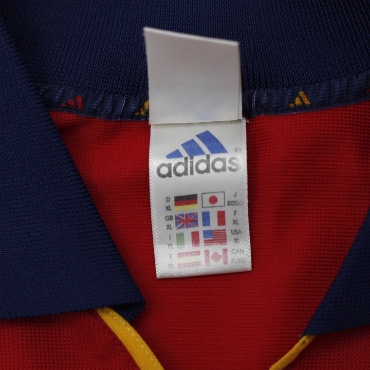 Mens Adidas Spain Soccer Jersey Red Authentic Teamwear '99-02 | Migration_Jerseys - Detail View | Fashion Rerun