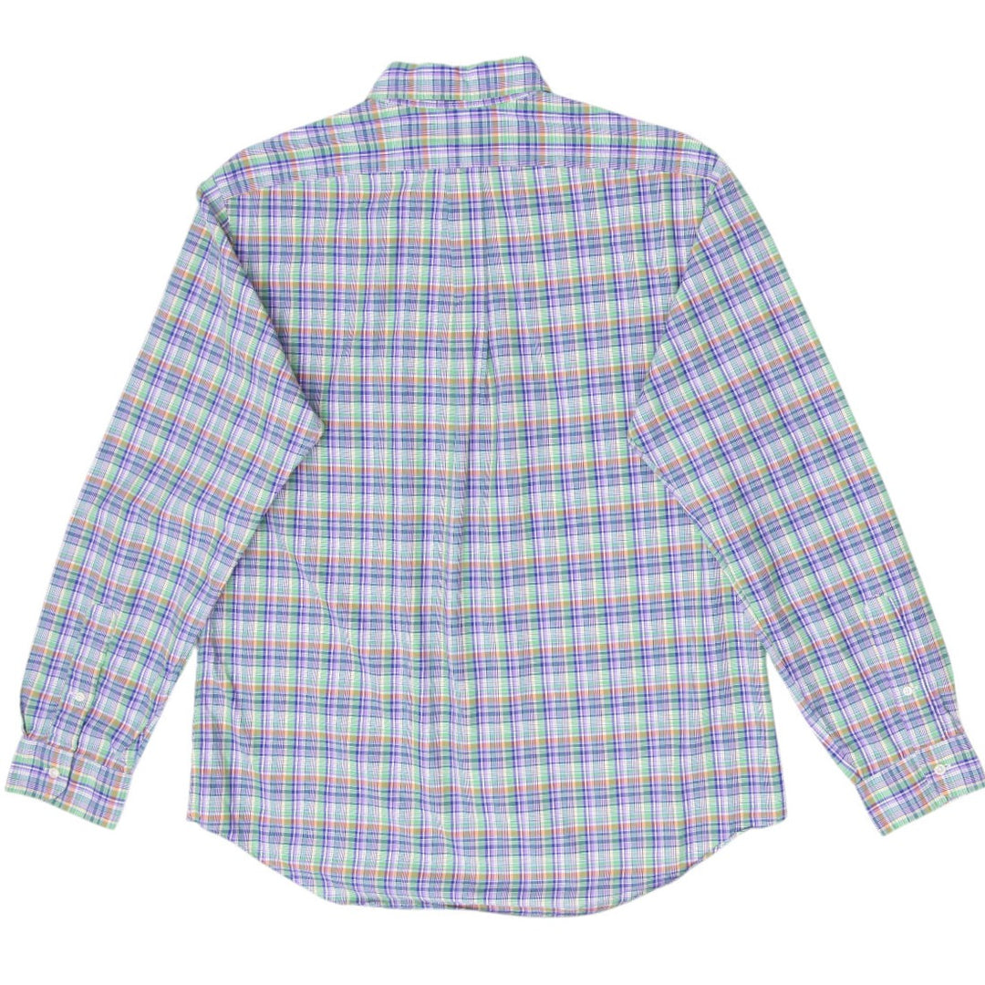Mens Ralph Lauren Plaid Multicolor Long Sleeve Shirt Size L