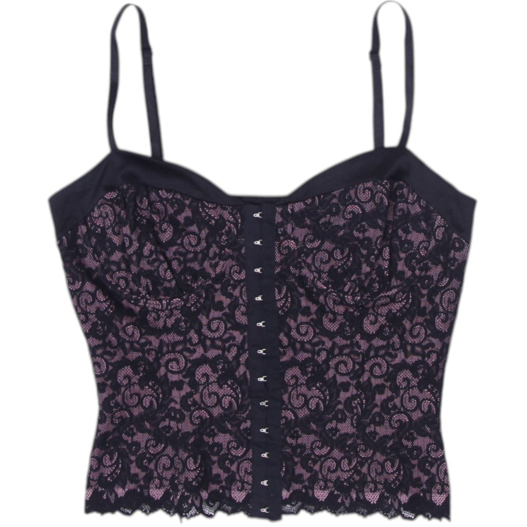 Y2K Ladies Bebe Lace Detail Corset Top Size S | Migration_Y2K Tops | Fashion Rerun