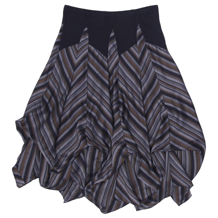 Y2K Ladies Ruffle Striped Skirt