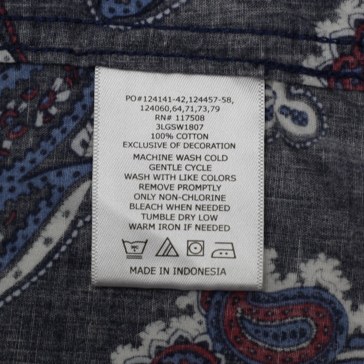 Mens Levi's Short Sleeve Paisley Button Down Shirt Size L