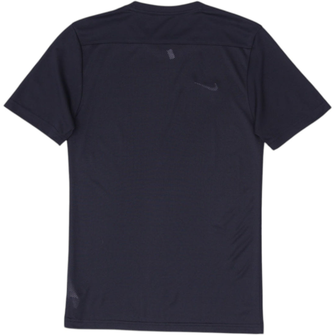 Mens Nike LFC T-Shirt Black Soccer Dri-Fit Team Logo Size S