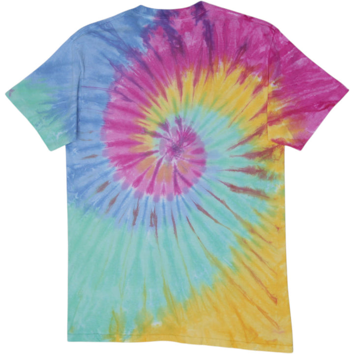 Mens Liquid Blue Grateful Dead Rainbow Spiral Tie Dye T-Shirt Size M