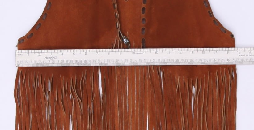 Vintage Fringe Dark Brown Suede Tassel Waistcoat | Migration_Vests - View 6 | Fashion Rerun