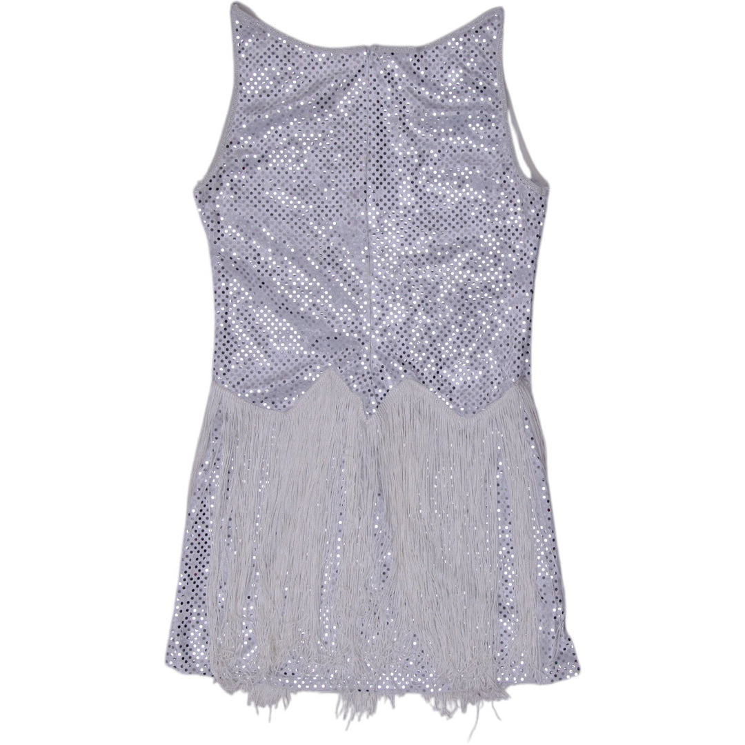 Y2K Ladies Charades Fringe Dress Size L | Migration_Dresses - Side View | Fashion Rerun