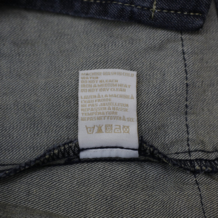 Y2K Ladies Point Zero Denim Button Front Tailored Fitted Jacket Size S
