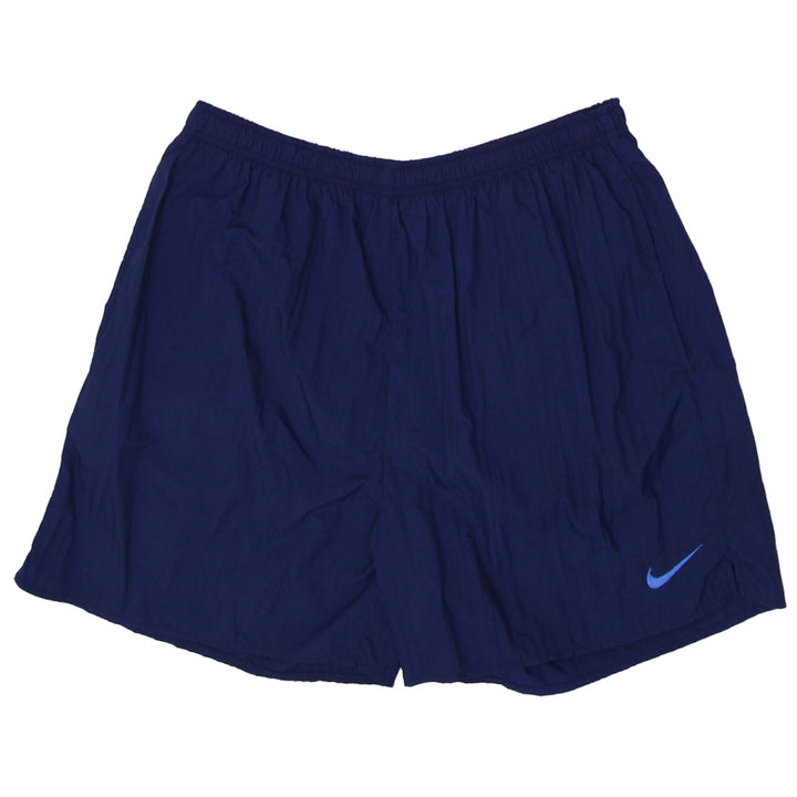 Vintage Embroidered Nike Logo Sport Nylon Navy Shorts