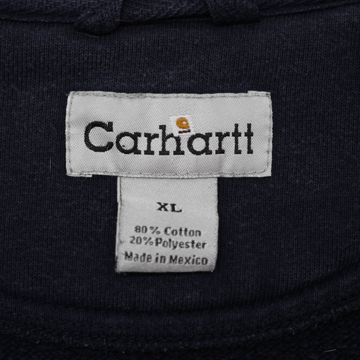 Vintage Mens Carhartt 1/4 Zip Sweatshirt USA K188 NVY Size XL