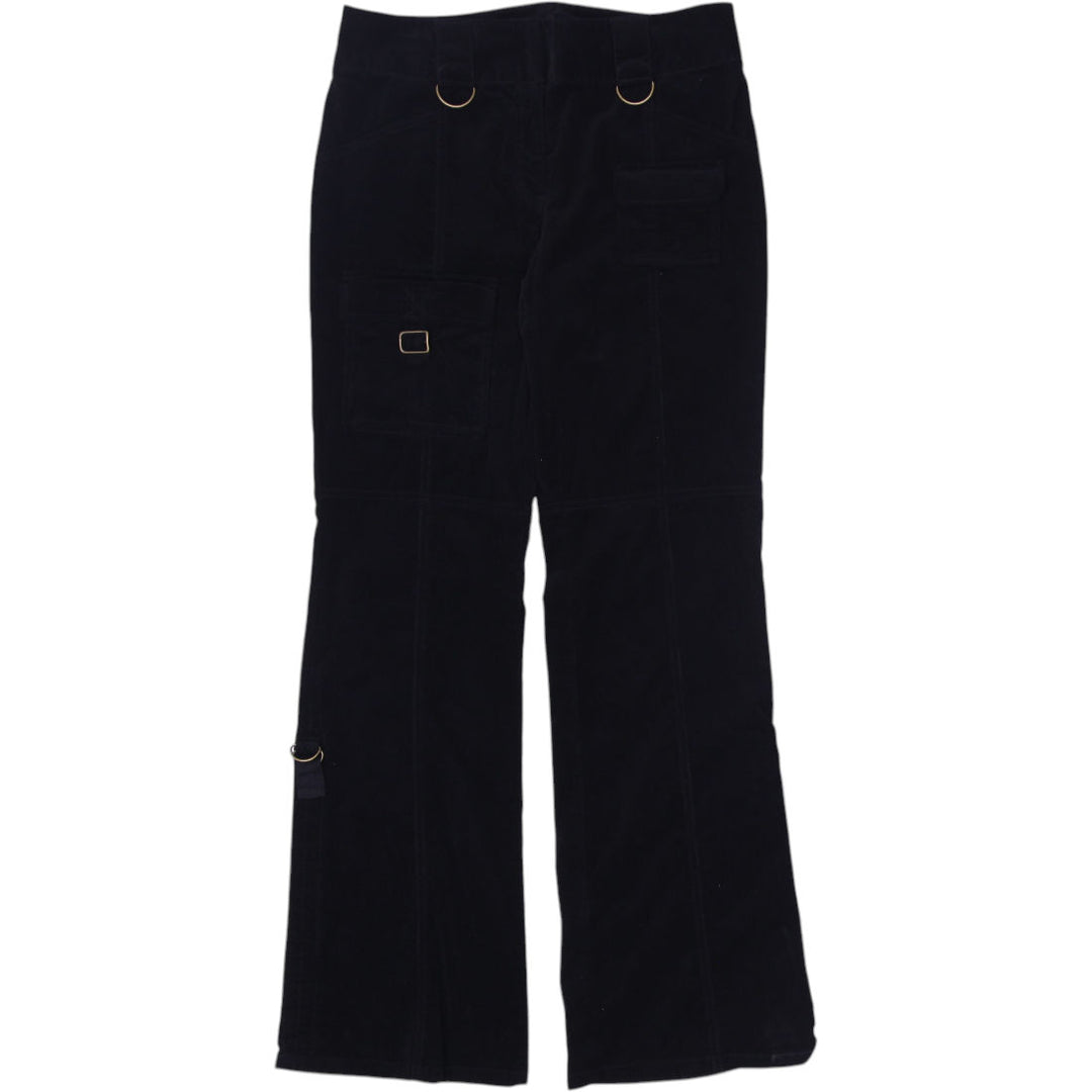 Y2K Ladies INC Utility Cotton Lycra Cargo Velour Pants Size 6