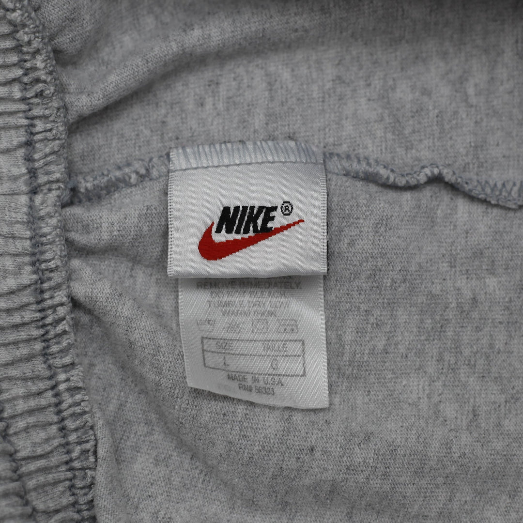 Vintage Mens Nike Sports Shorts Gray Cotton Embroidered Logo