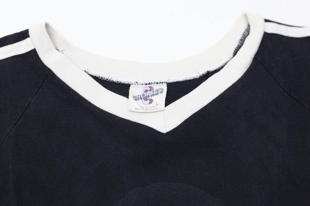 Vintage Cronies Curious George Monkey Black T-Shirt | Migration_T-Shirts UAENAT40 - Back View | Fashion Rerun