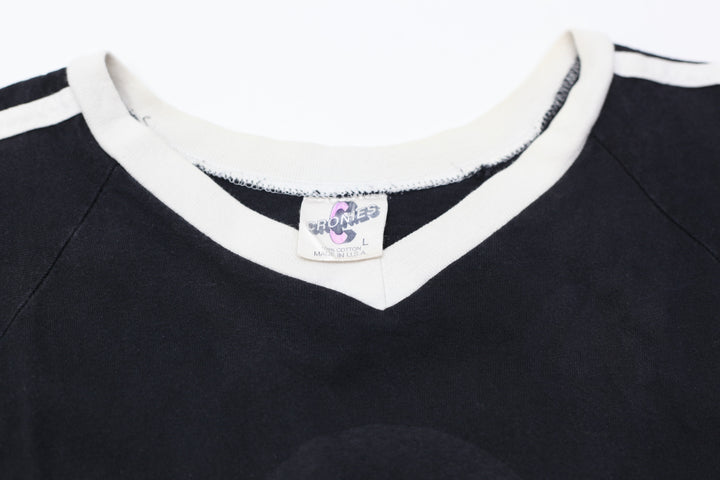 Vintage Cronies Curious George Monkey Black T-Shirt | Migration_T-Shirts UAENAT40 - Back View | Fashion Rerun