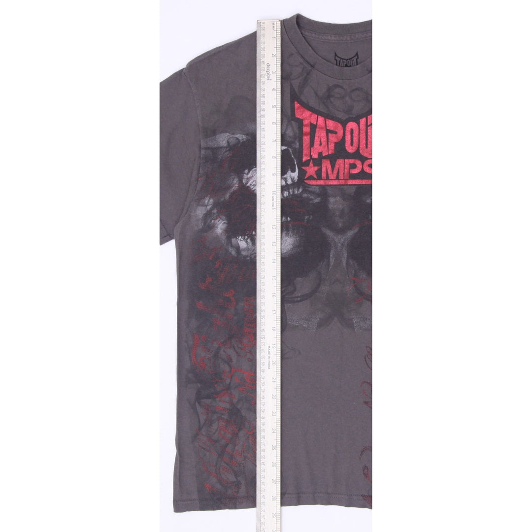 Y2K Mens Tapout MPS Dual Skulls Graphic T-Shirt Size L
