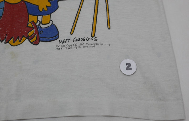 Vintage 1990 The Simpsons Family Portrait T-Shirt Single Stitch Made In USA M | Migration_T-Shirts - View 7 | Fashion Rerun