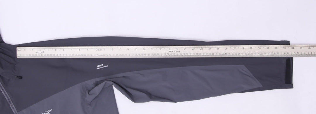 Mens Arc'teryx Jacket Gray Waterproof Hooded Gore-Tex Full Zip Large