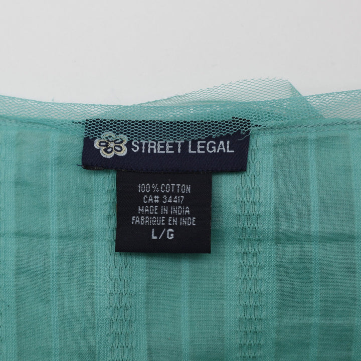 Y2K Ladies Street Legal Strappy Mesh Tank Top Size L | Migration_Y2K Tops - Back View | Fashion Rerun