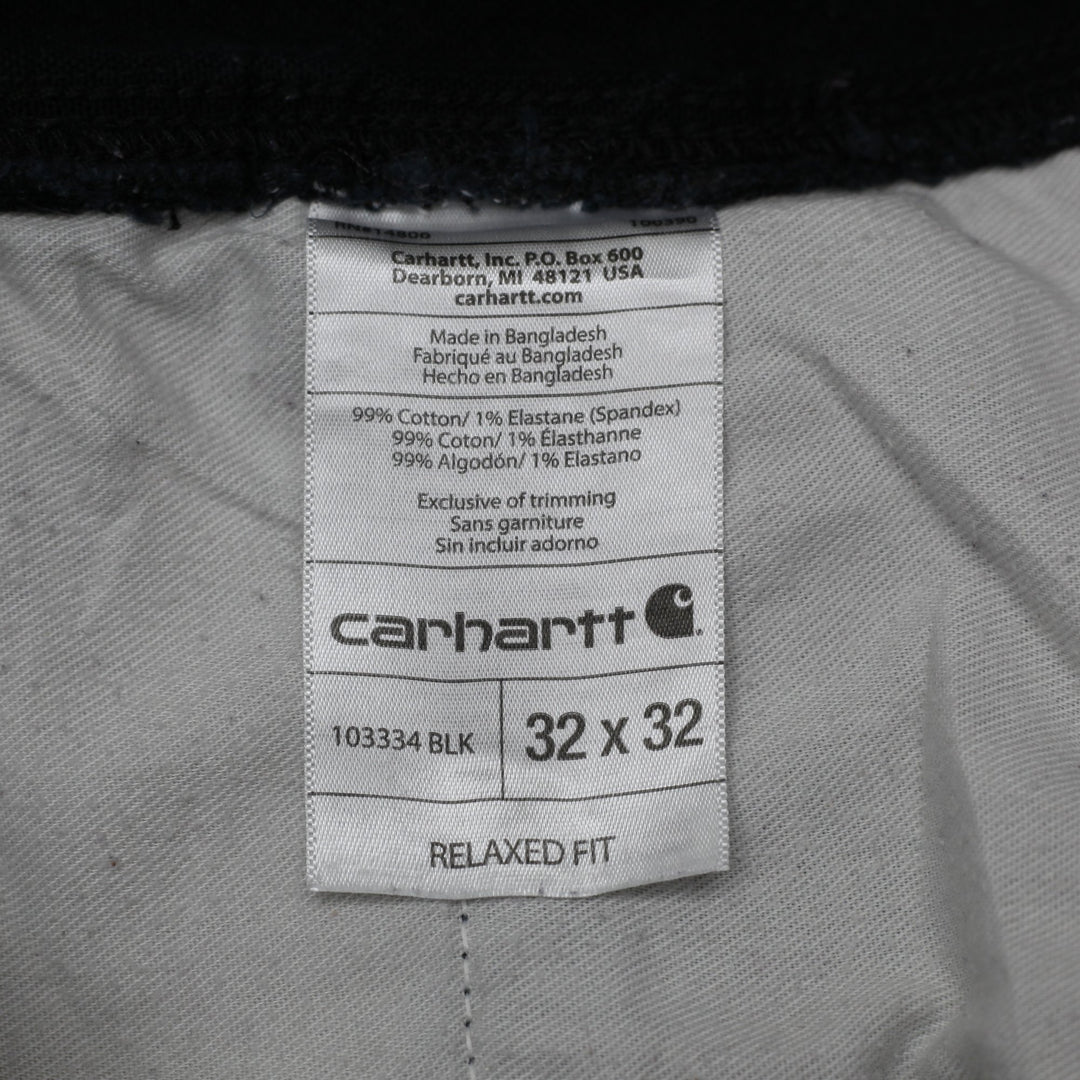 Mens Carhartt 103334 BLK Relaxed Fit Workwear Pants Size 32x32 | Migration_Pants WW Collection - Detail View | Fashion Rerun