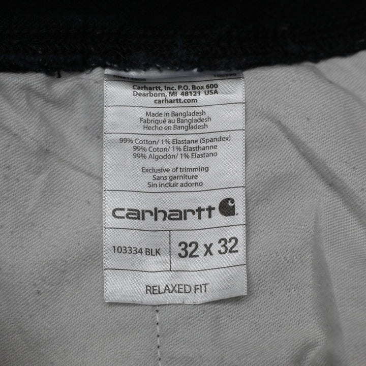 Mens Carhartt 103334 BLK Relaxed Fit Workwear Pants Size 32x32 | Migration_Pants WW Collection - Detail View | Fashion Rerun