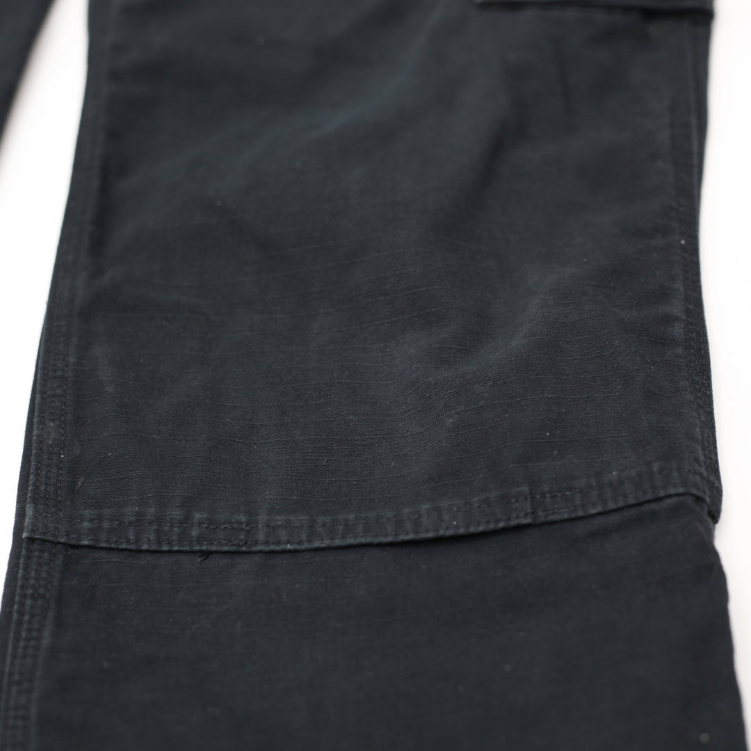 Mens Carhartt Black Canvas Loose Fit Utility Cargo Workwear Pants Size 36x32
