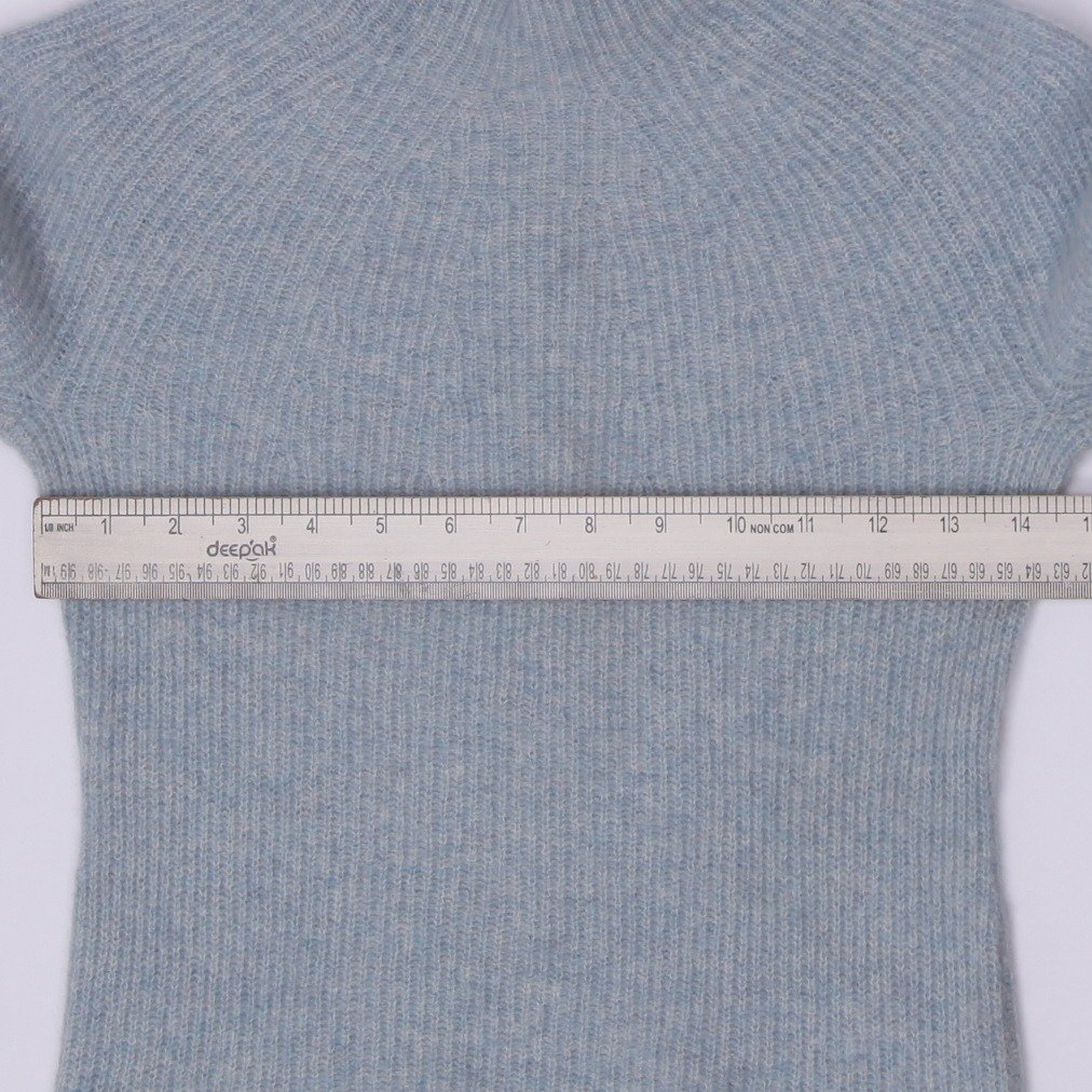 Ladies 360 CASHMERE 100% Cashmere Ribbed Mock Neck Sweater Size L