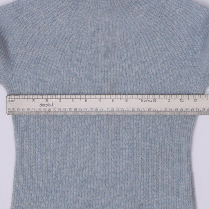 Ladies 360 CASHMERE 100% Cashmere Ribbed Mock Neck Sweater Size L