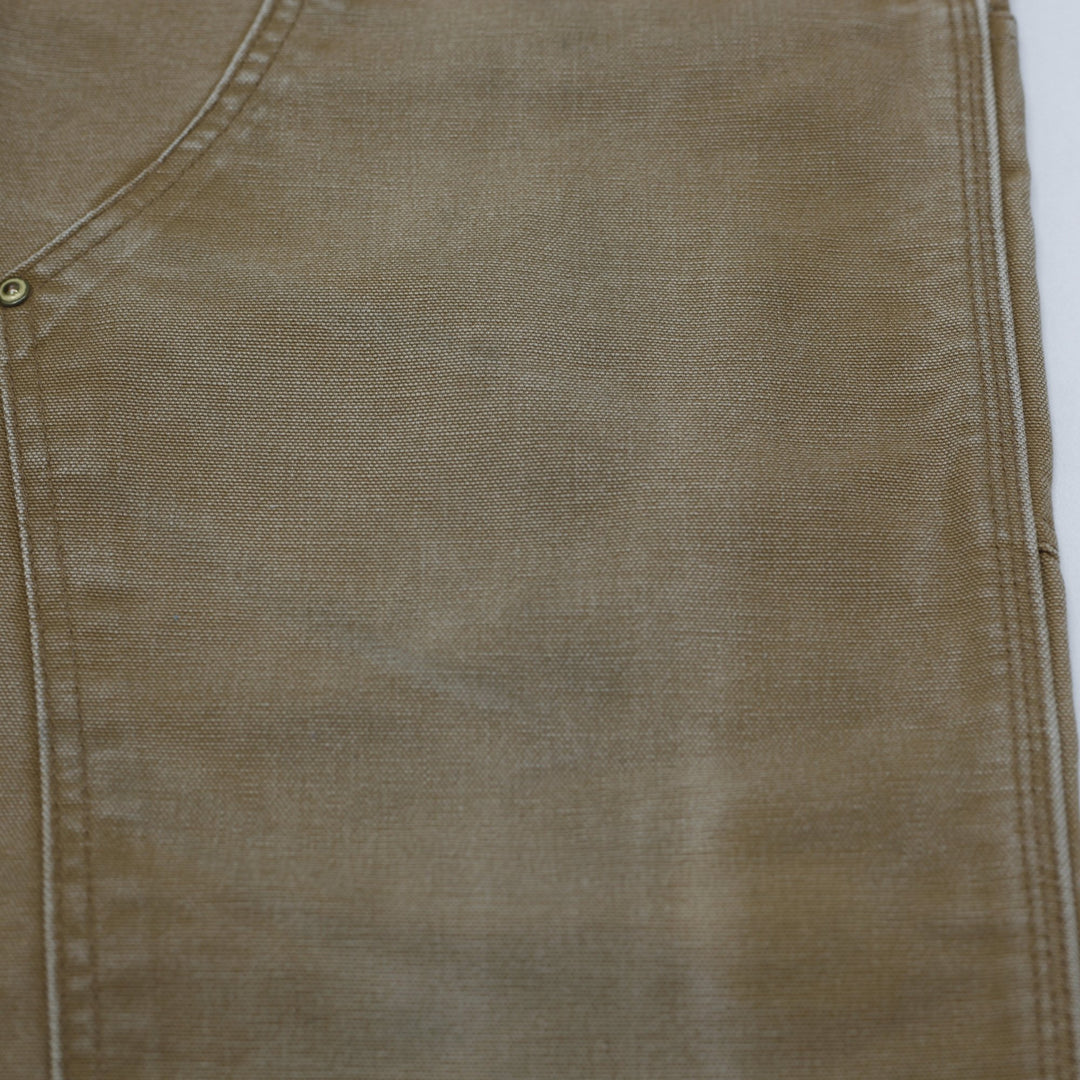 Mens Carhartt B01 BRN Dungaree Fit Double Knee Workwear Customize Belt Pants Size 34x34 | Migration_Pants WW | Fashion Rerun