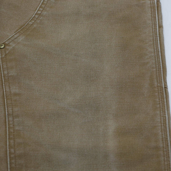 Mens Carhartt B01 BRN Dungaree Fit Double Knee Workwear Customize Belt Pants Size 34x34 | Migration_Pants WW | Fashion Rerun
