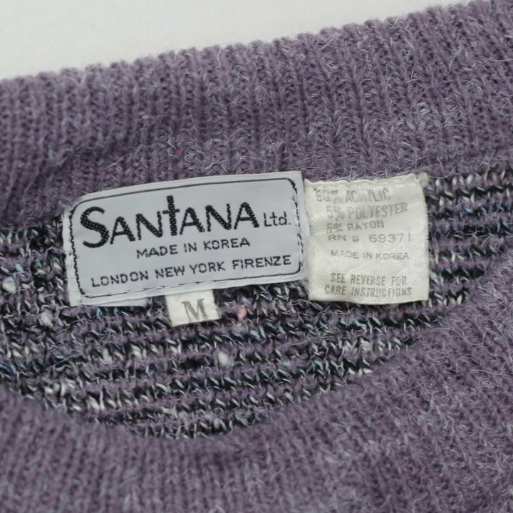 Vintage Santana Ltd. Purple Geometric Pullover Sweater Ladies M - Fashion Rerun Vintage Migration_Sweaters