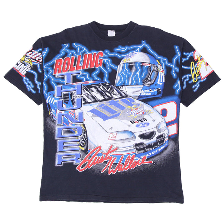 Rusty Wallace Vintage 1997 Rolling Thunder Miller Light AOP T-Shirt