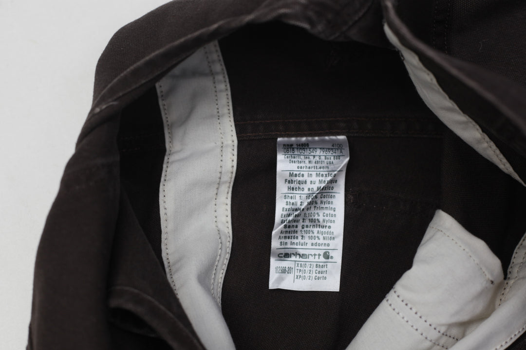 Ladies 102966-201 Double Knee Carhartt Weathered Duck Unlined Wildwood Bib Overalls