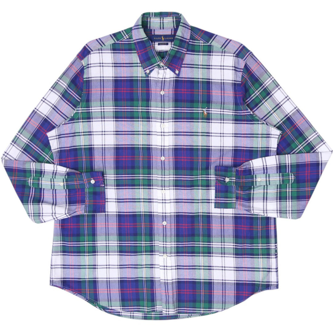 Mens Ralph Lauren Classic Fit Plaid Long Sleeve Shirt Size XL