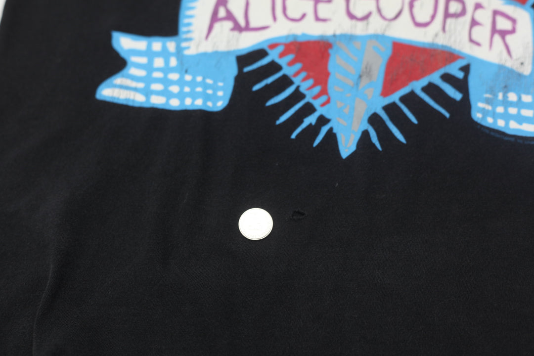 1996 Vintage Alice Cooper School's Out Summer T-Shirt Black Made In USA  XL - Fashion Rerun Vintage Migration_T-Shirt