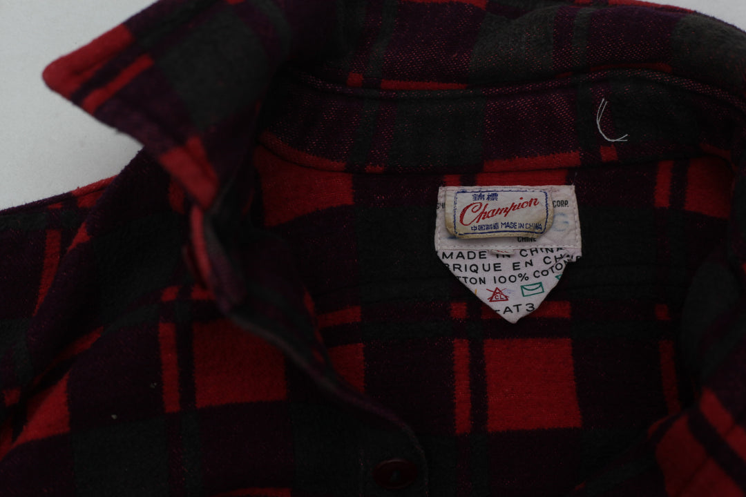 Vintage 60s 70s Champion Buffalo Plaid Heavy Flannel Shirt - Fashion Rerun Vintage Migration_Shirt