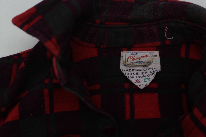 Vintage 60s 70s Champion Buffalo Plaid Heavy Flannel Shirt - Fashion Rerun Vintage Migration_Shirt