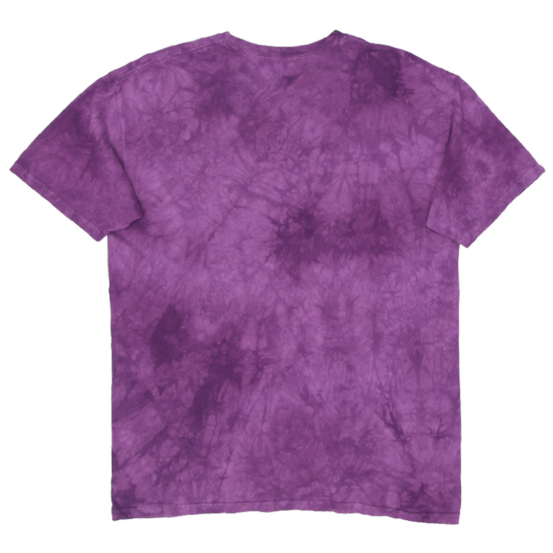 Mens The Mountain Med Purple Tie Dye Kitty Cat Print T-Shirt