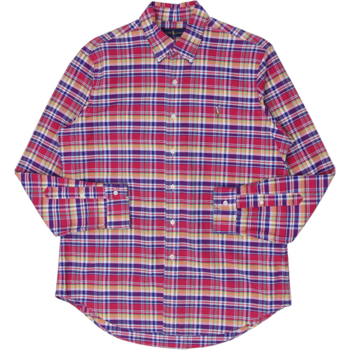 Mens Ralph Lauren Plaid Button-Down Shirt Size L