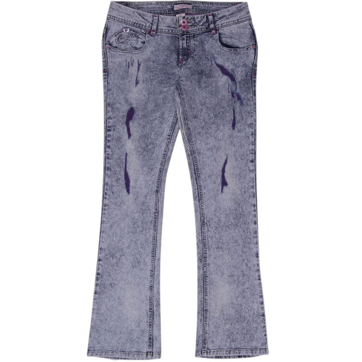 Ladies Candies Bootcut Distressed Acid Wash Denim Jeans Size 30
