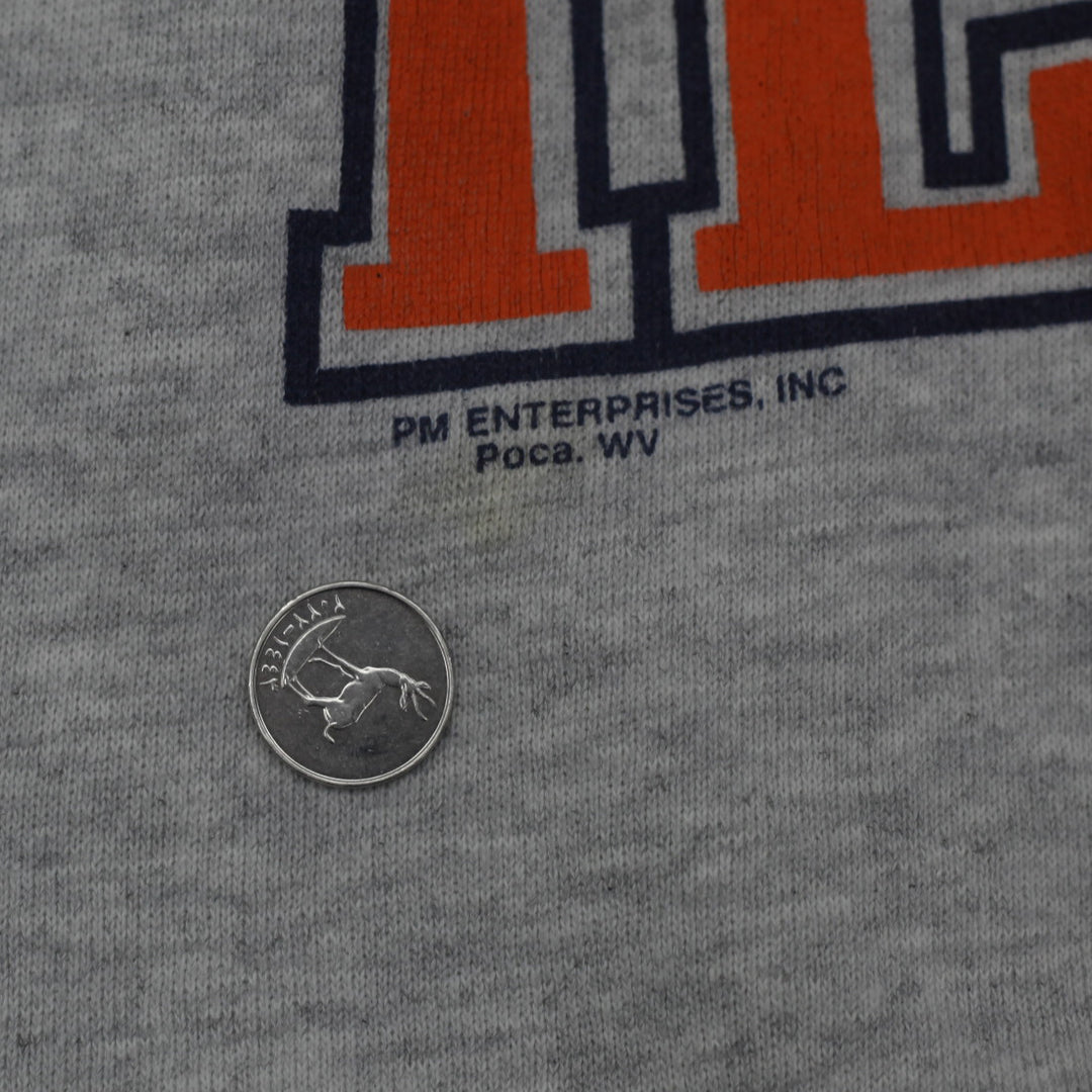 Vintage Tultex University Of Illinois Crewneck Sweatshirt Made In USA - Fashion Rerun Vintage Migration_Sweaters