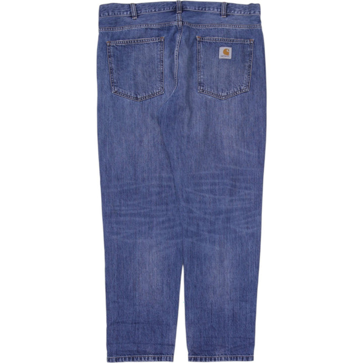 Mens Carhartt WIP Jacob Pant W34 Washed Straight Denim Jeans Size 34