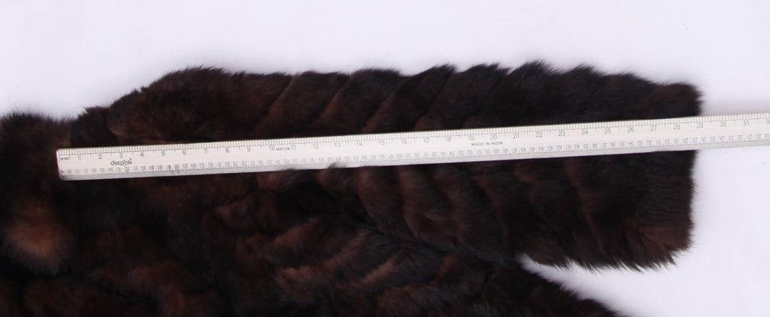 Vintage 1980s Dark Espresso Mink Fur Coat | Chevron Pattern Let-Out Real Fur Jacket | Glamorous Winter Swing | Fashion Rerun